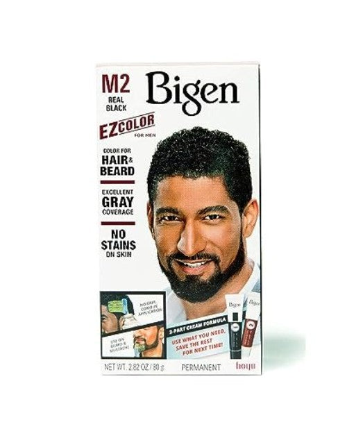 Men's Black Hair & Beard Color Kit No Ammonia 3-Pack - Nourishing Formula