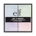 e.l.f. Set It Bright Powder Quad – Light Shade, 0.37 oz, 2 Color-Correcting + 2 Brightening Powders