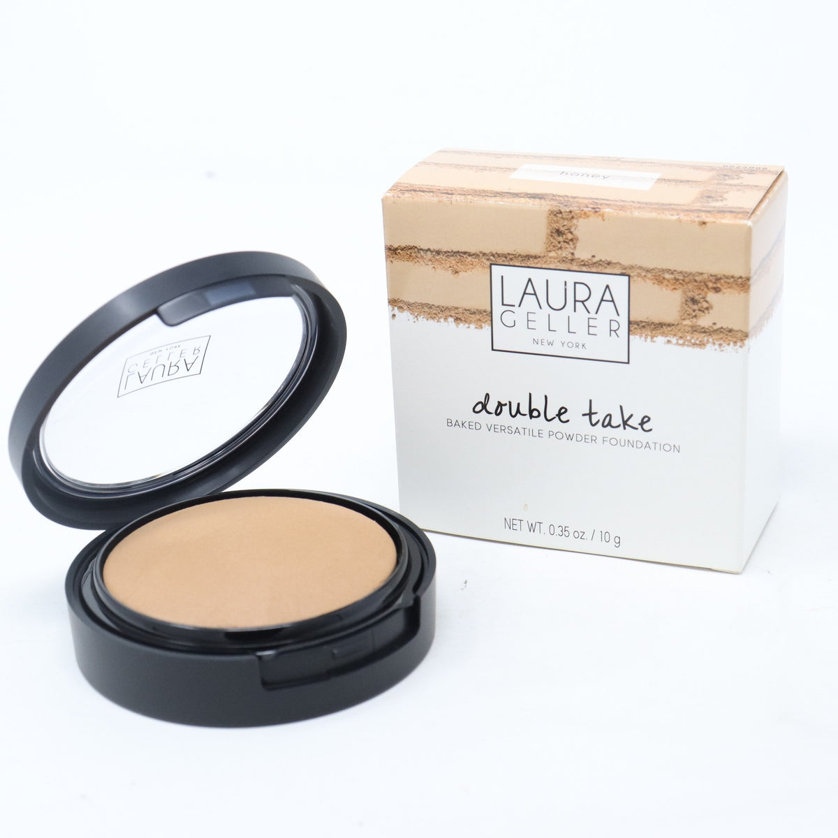 Laura Geller Double Take Baked Powder Foundation Honey 0.35oz - Versatile Face Makeup