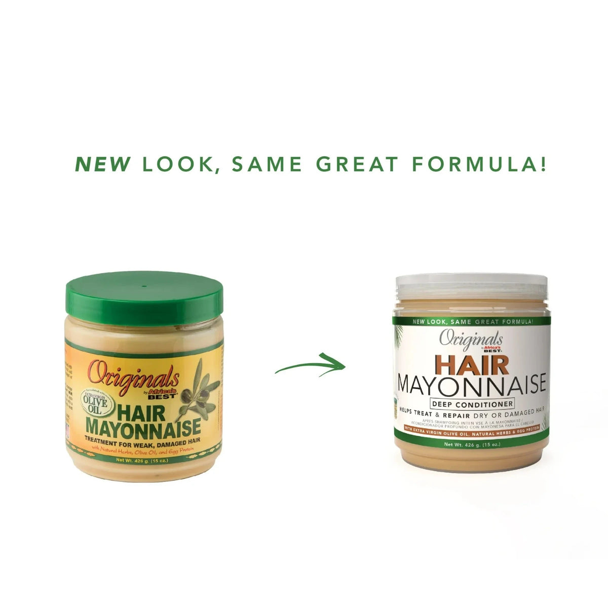 Organic Hair Mayonnaise 15 oz Pack of 4 - Moisturizes & Strengthens Damaged Hair