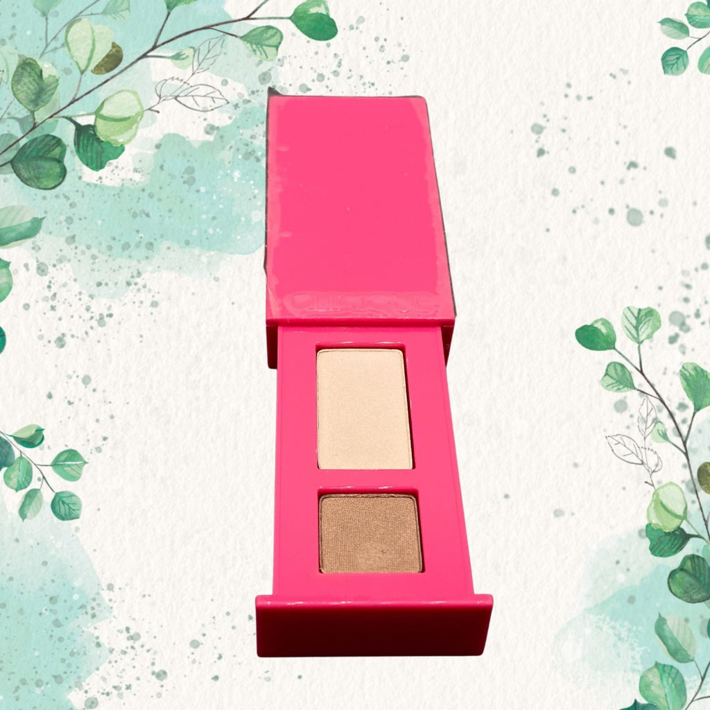 Clinique All About Shadow Duo 04 Ivory Bisque & Bronze Satin Eye Makeup