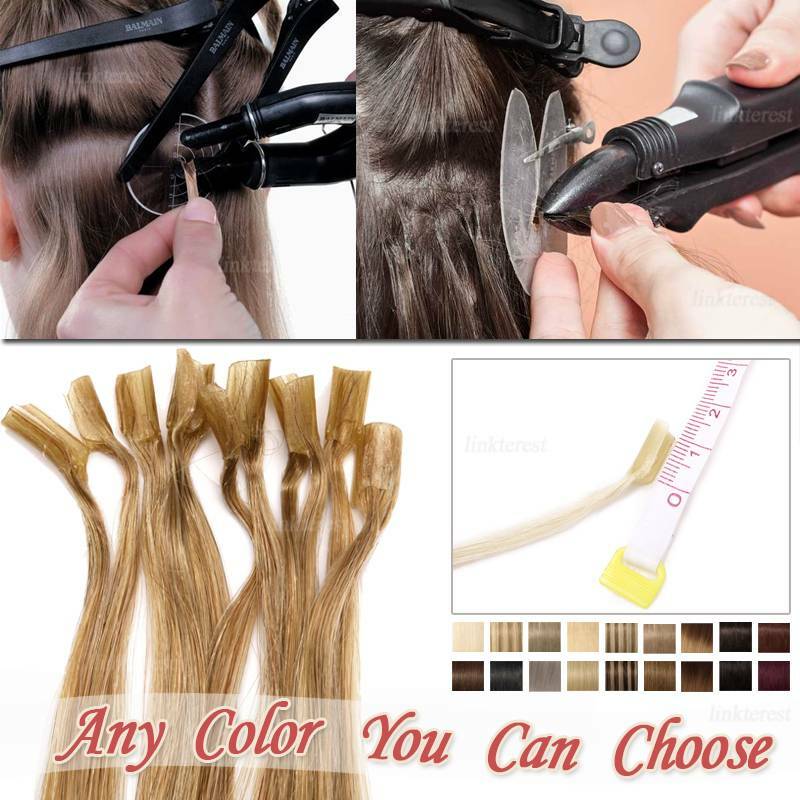 Human Hair Extensions Flat Nail U Tip Keratin Bonding Virgin Remy Hair