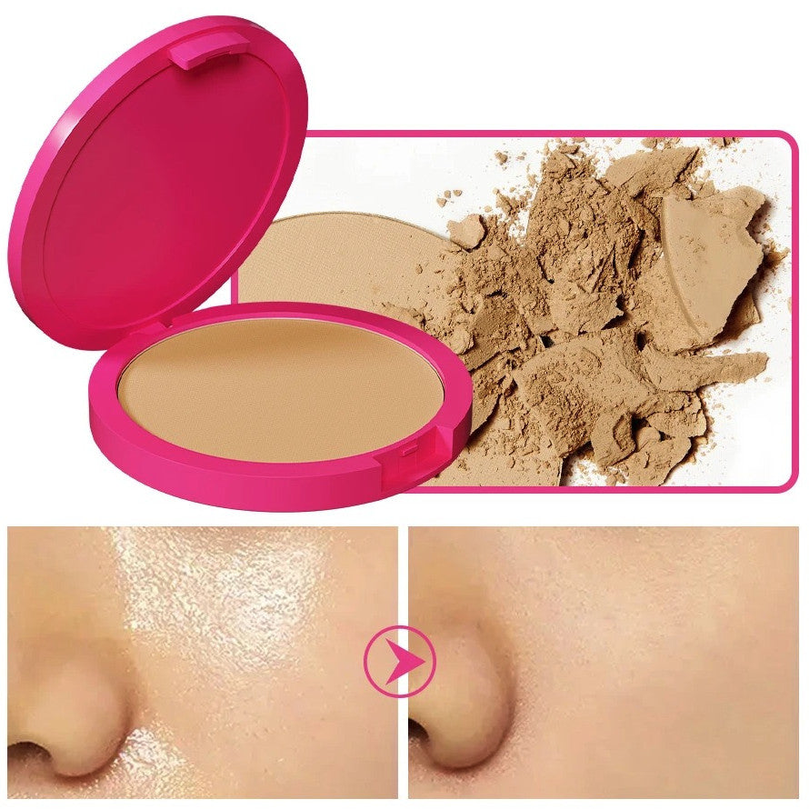 Matte Pressed Powder Compact Oil Control Face Makeup Base - Multiple Shades