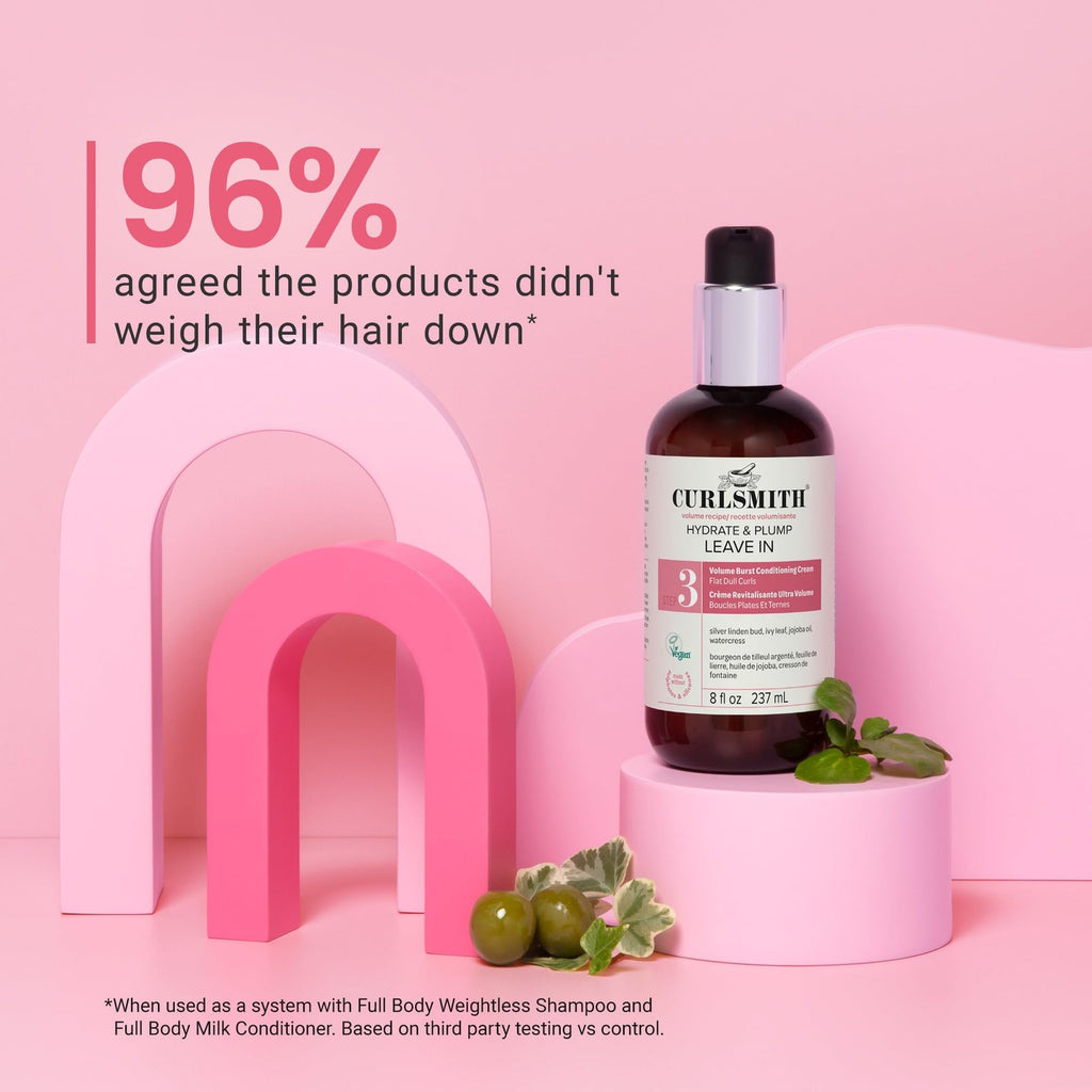 Hydrate & Plump Leave-In Conditioner for Curly Hair - Lightweight & Vegan