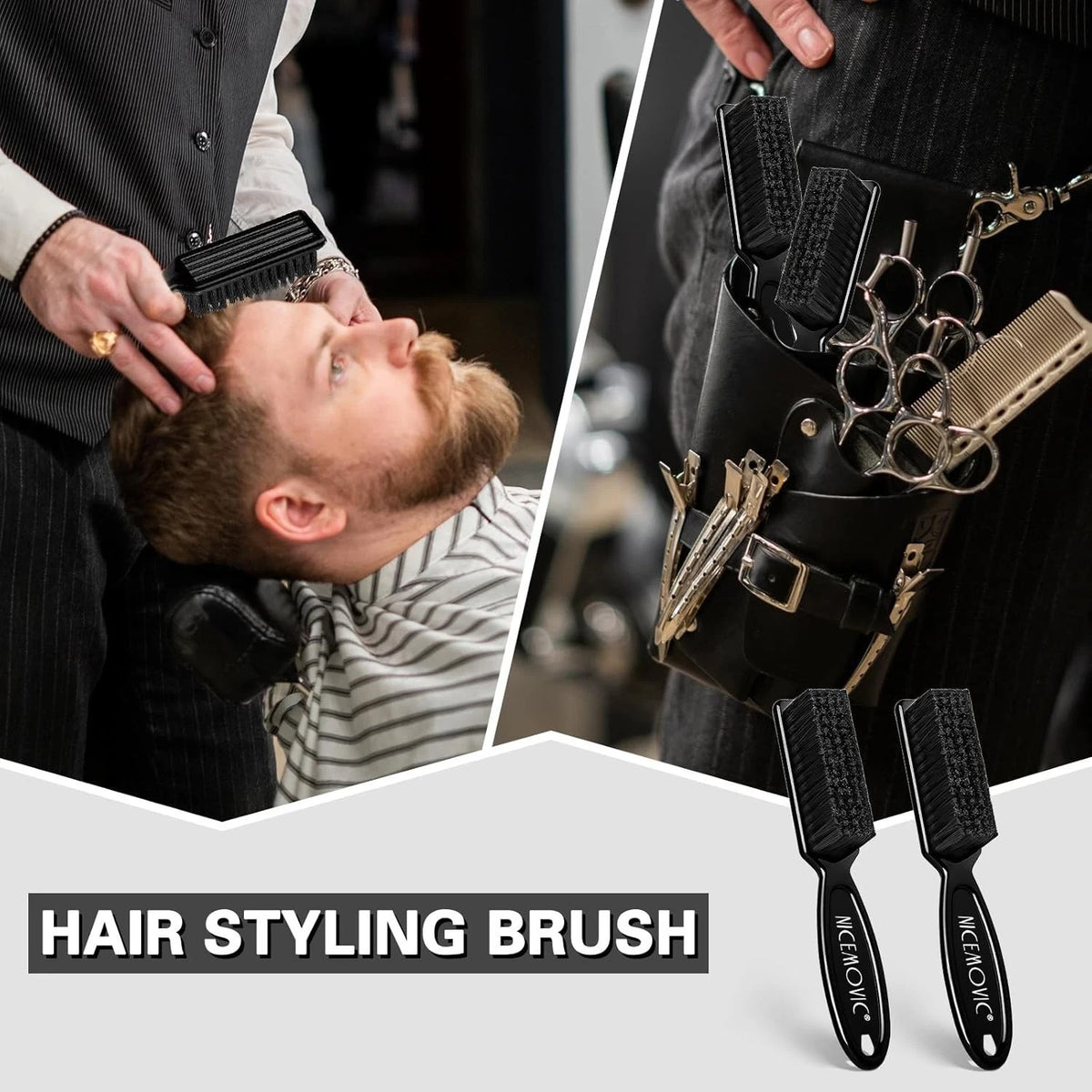10 Pack Hair Clipper Cleaning Brushes Nylon Bristles for Grooming Tools