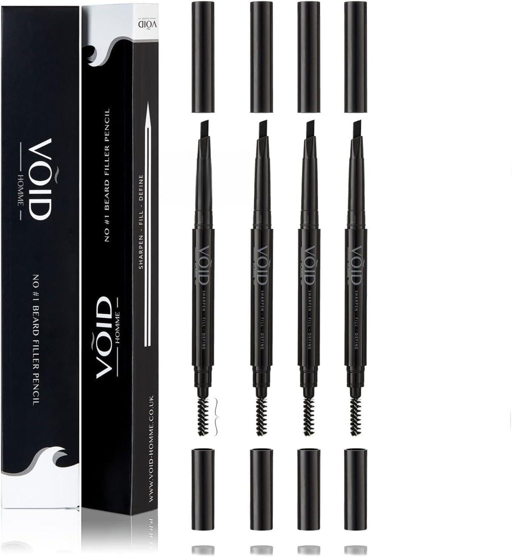 Men's Instant Beard Filler Pen Kit for Full Natural-Looking Beards - Dark Brown, Set of 4