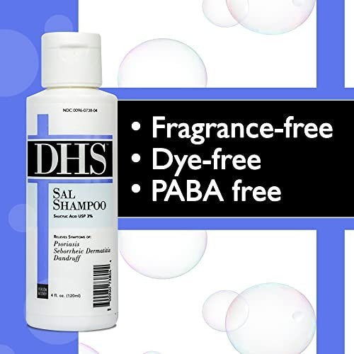 Medicated Psoriasis Eczema Dandruff Shampoo - Fragrance-Free 4 oz Relief