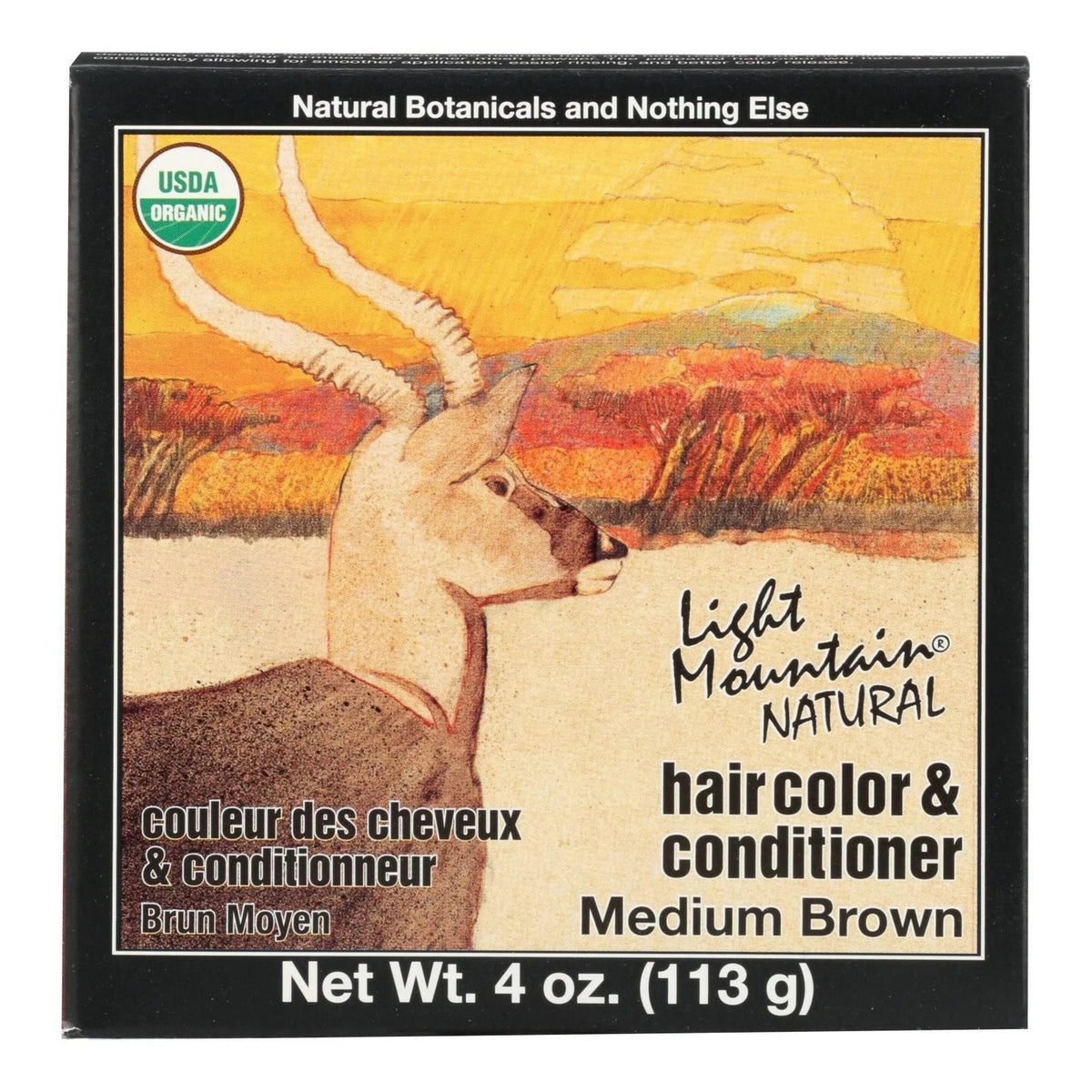 Natural Hair Color & Conditioner Medium Brown 6 Pack - Plant-Based Nourishing Formula