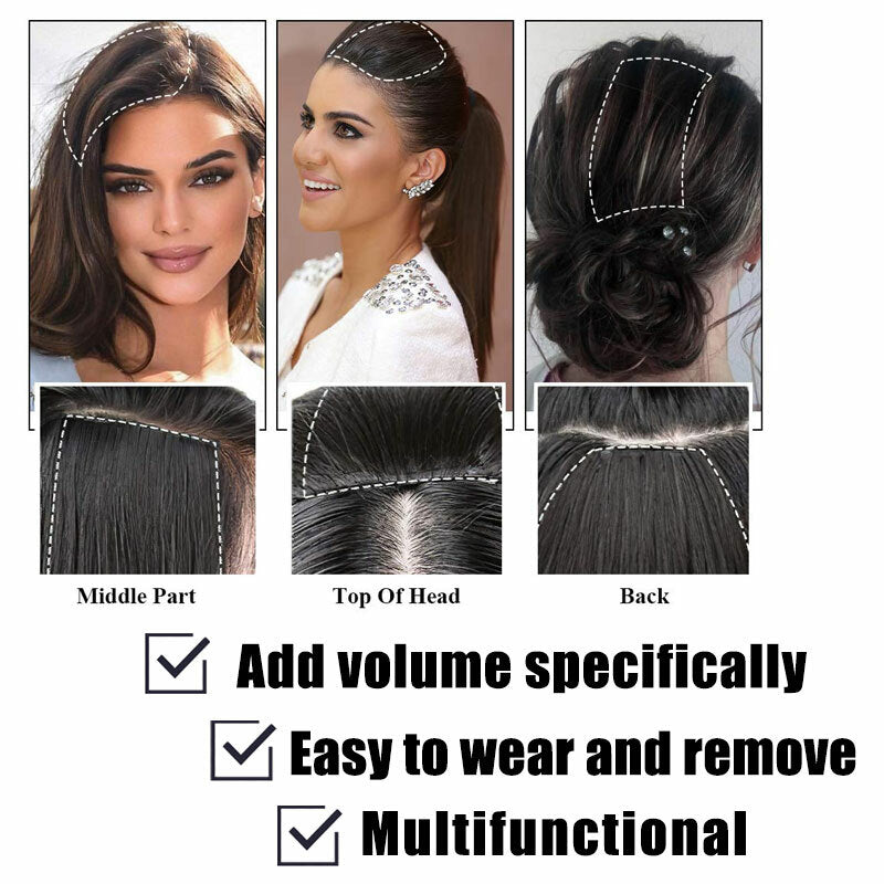 Seamless Clip-In Hairpiece Extensions for Natural Looks - Remy Human Hair