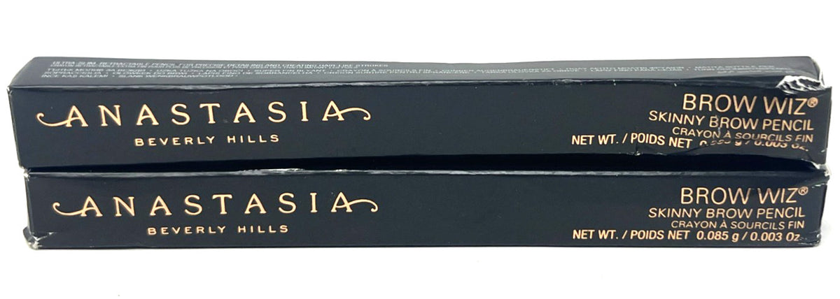 (2 Pack) Anastasia Brow Wiz Skinny Brow Pencil - Dark Brown, New