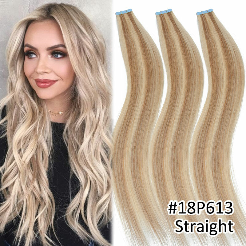 Remy Human Hair Tape-In Extensions - Highlight Ombre 100G