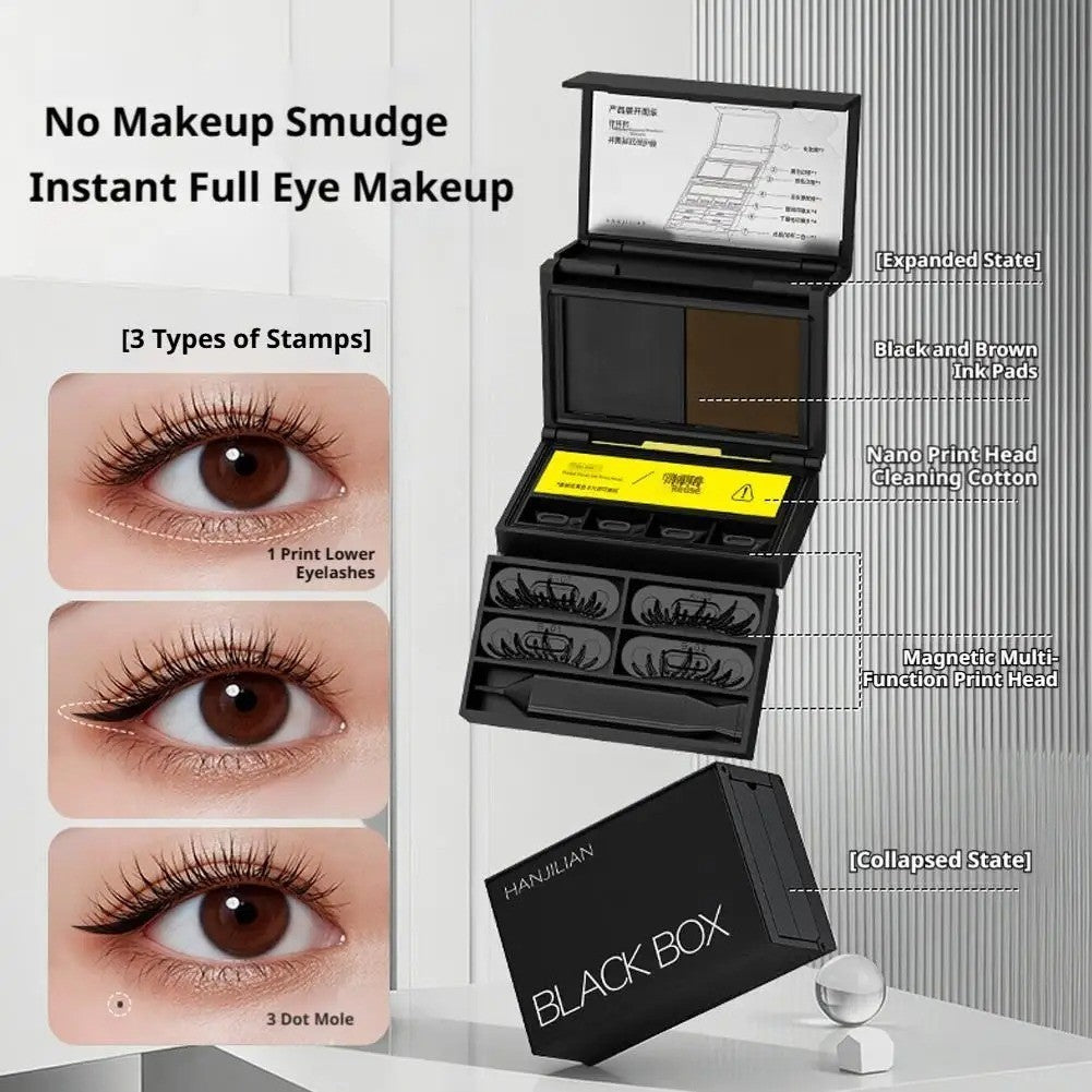3-in-1 Portable Eye Makeup Kit with Lash Stamp & Beauty Mark Applicator