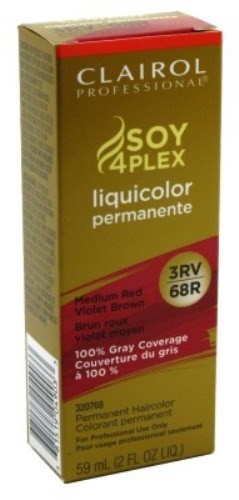 (3 Pack) Hair Perm Solution - Medium Red Violet Brown 2oz for Long-Lasting Gray Coverage