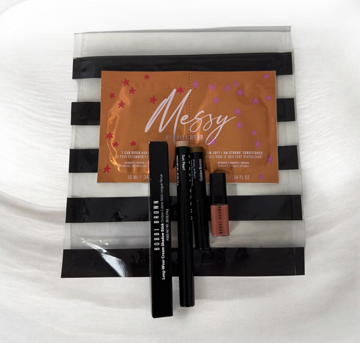 Long Wear Cream Eyeshadow Stick Sun Pearl with Mini Mascara & Lip Gloss Set