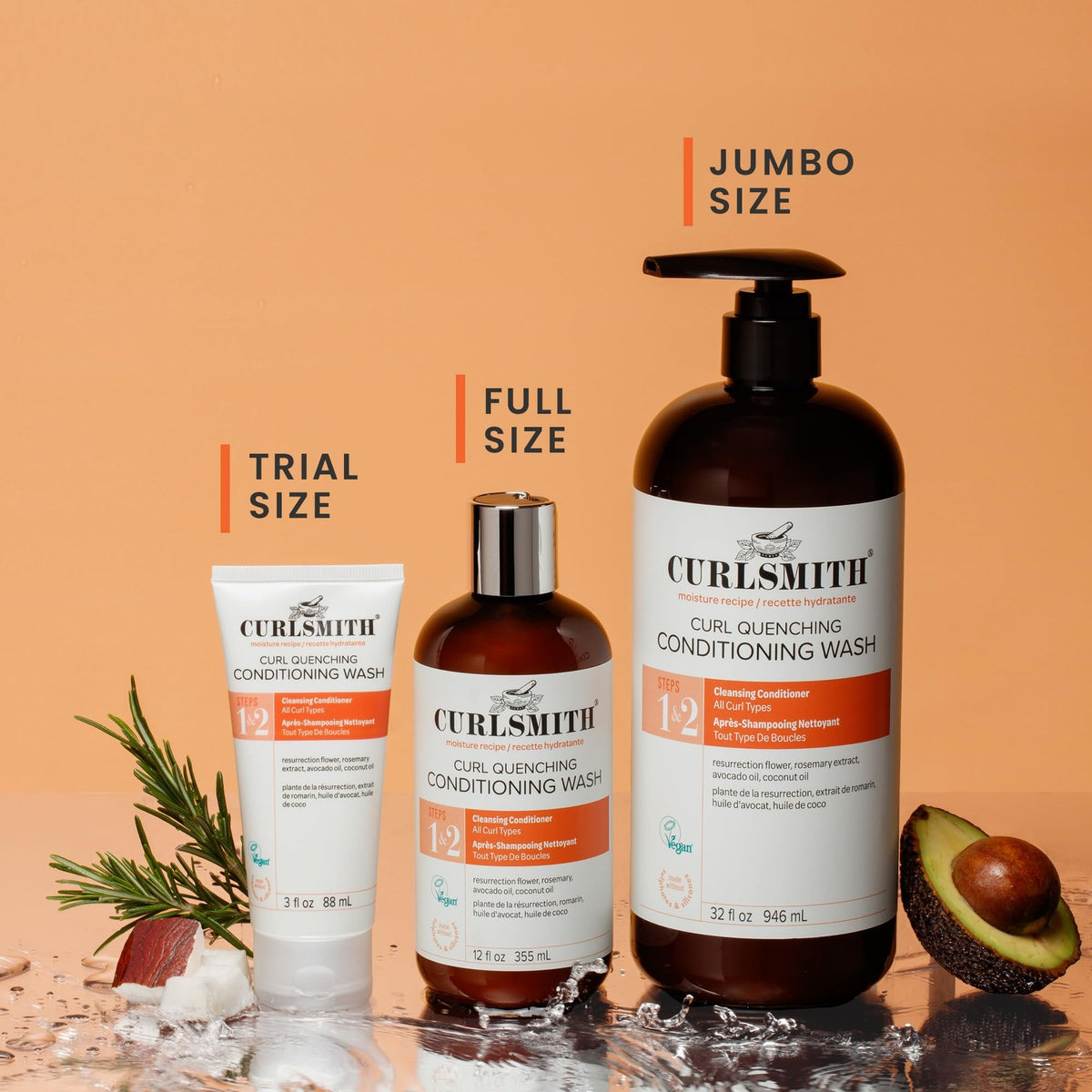 Curlsmith Curl Quenching Conditioning Wash 32oz - Moisturizing Co-Wash for Curly Hair