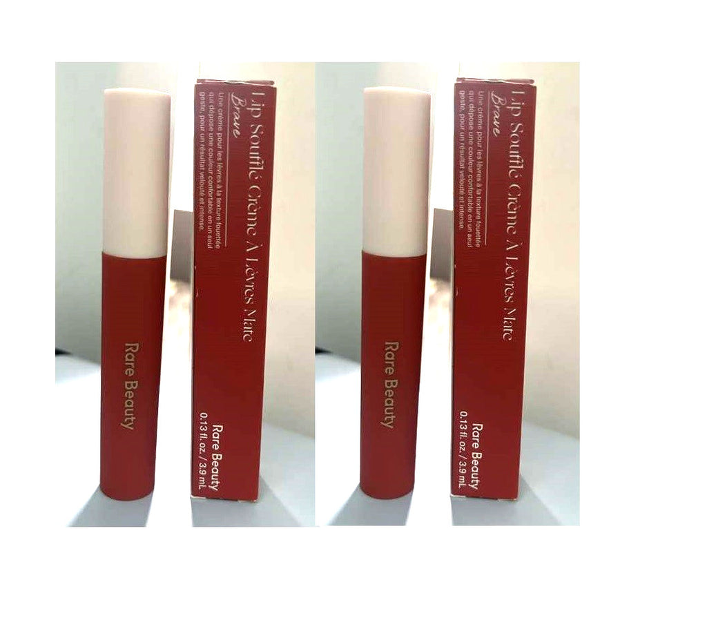 Rare Beauty Lip Soufflé Matte Cream Lipstick - Brave, Full Size 0.13 oz (2x)