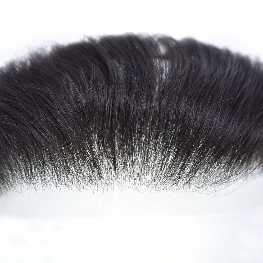 Men's Invisible Hair Frontal V-Loop Hairpiece for Receding Hairline
