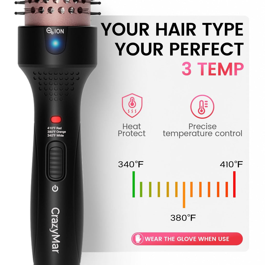 Ionic 1.5-Inch Thermal Round Brush - Fast Heat-Up Curling Styling Tool