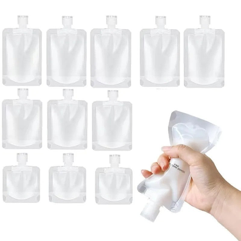 10 Pack Travel Toiletry Pouches TSA Approved Refillable Portable Organizer