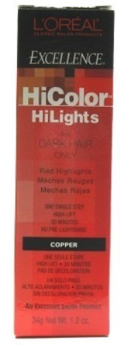 (3 Pack) Loreal Excel Hicolor Copper Hair Highlights - 1.2oz Each