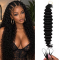 Deep Wave Crochet Human Hair Extensions 16 Inch 60g Knotless Pre-Separated