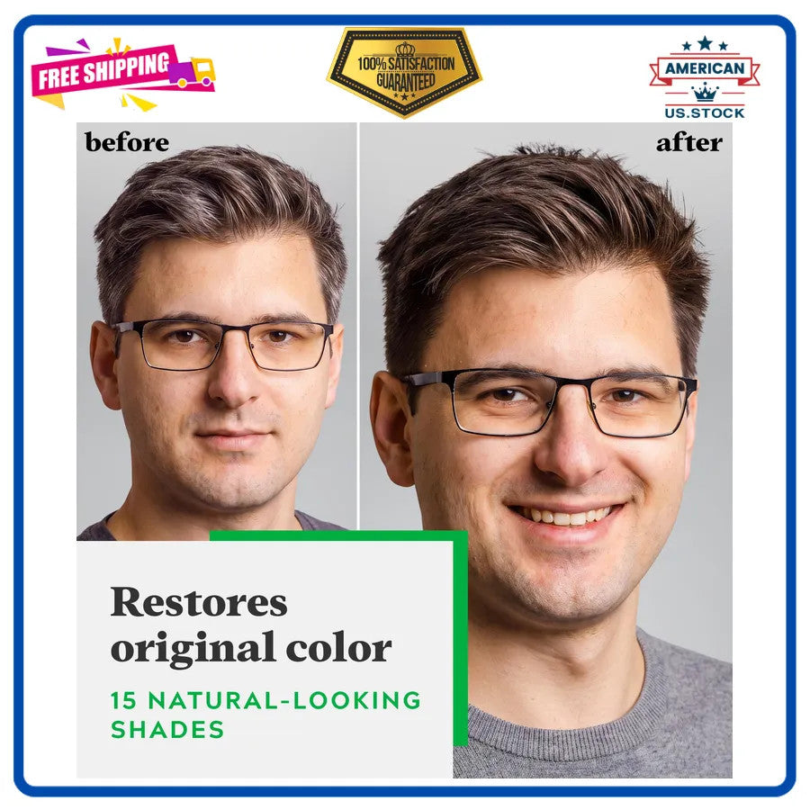 Men's Hair Color Shampoo-In Medium Brown H-35 3 Pack