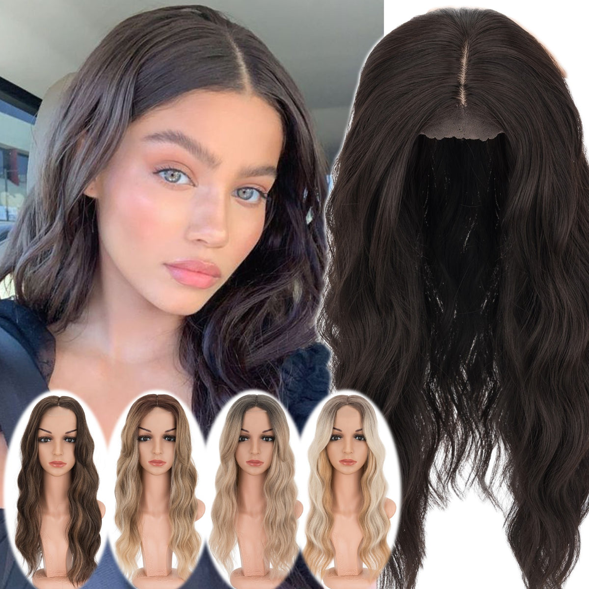 Women Clip-In Hairpiece Human Hair Toupee for Natural Look - 6.5x6.5in