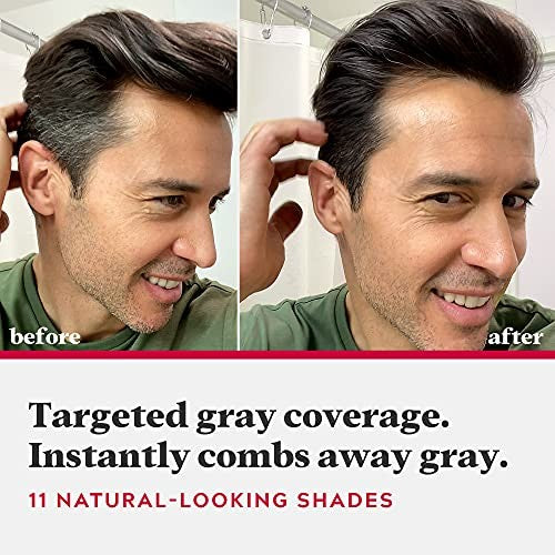 Men's Hair Dye Kit with Comb Application - Light Brown, No Mix