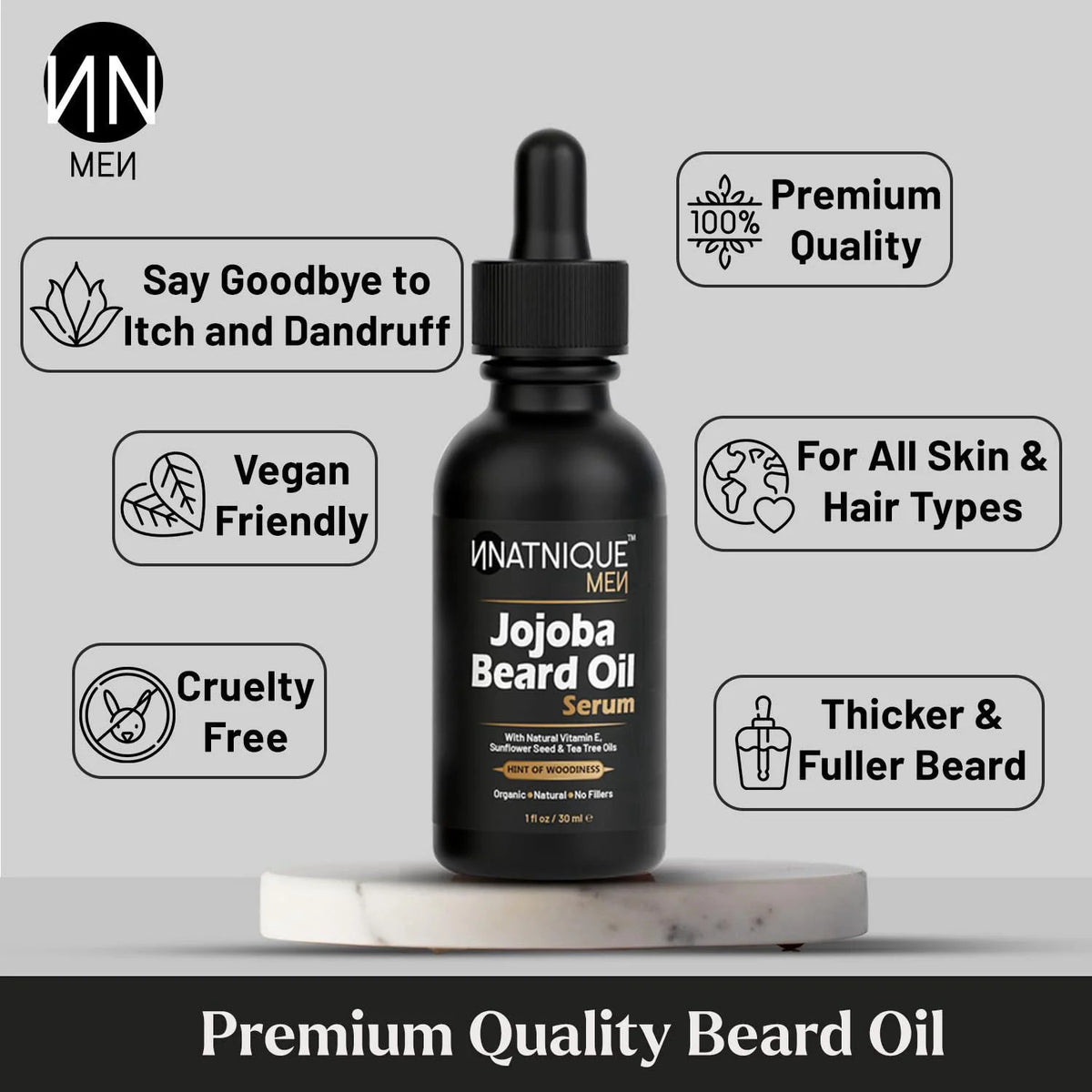 Organic Jojoba Beard Care Gift Set with Conditioner & Beard Oil for Men