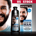 Black Hair Dye Shampoo for Men Beard Coloring & Removal 200ML