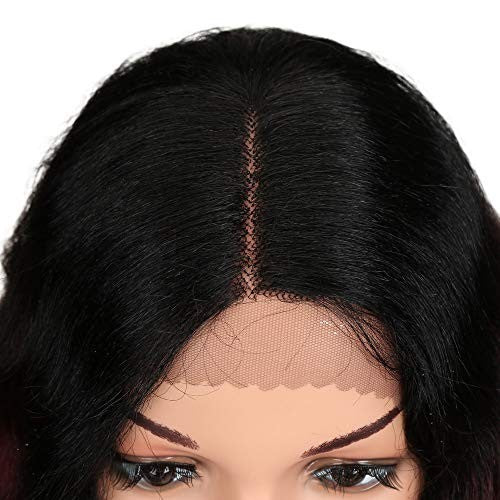24-Inch Wavy Lace Front Wig for Black Women Heat Resistant Synthetic Hair