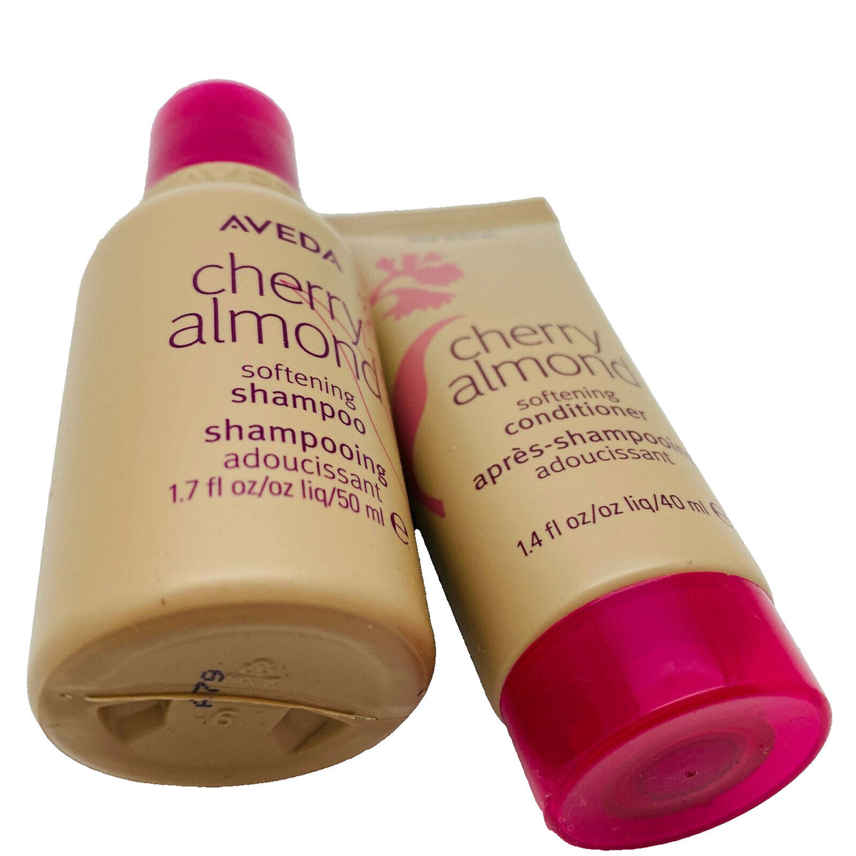 Cherry Almond Hair Shampoo & Conditioner Set - Nourishing 1.7 oz & 1.4 oz