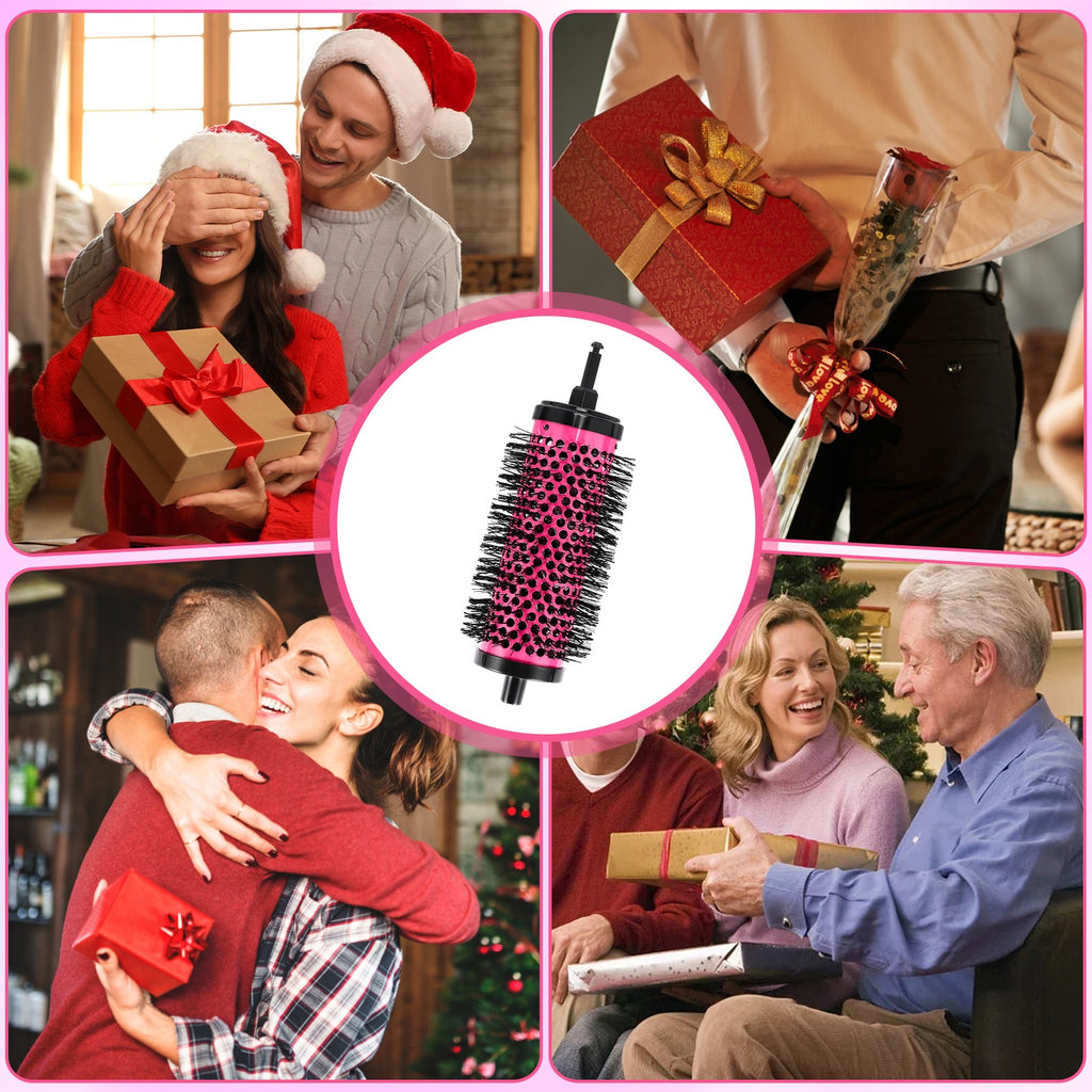 Detachable Handle Hair Roller Brush Set with 3 Sizes for Curling and Styling