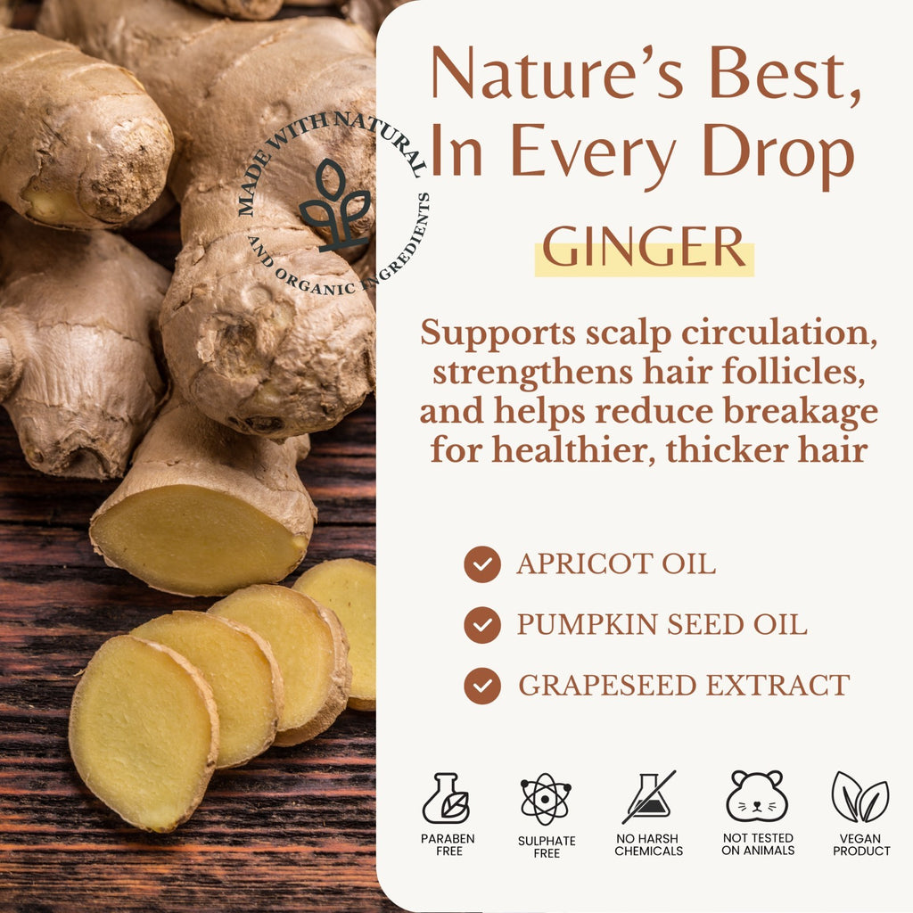 Biotin & Ginger Root Shampoo for Hair Growth - Sulfate Free 16 oz, 2 Pack