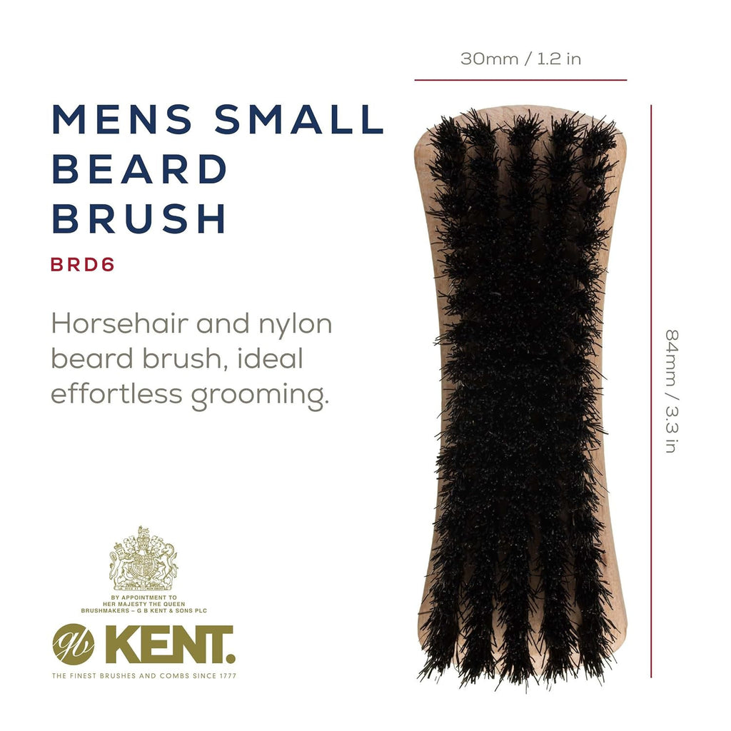 Travel Men’s Beard & Mustache Brush - Natural Boar Bristle, Compact