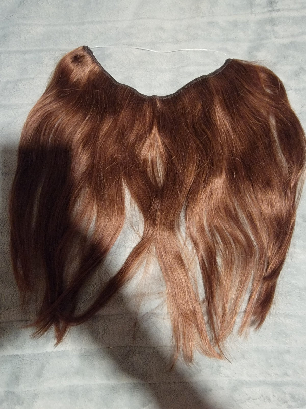 Halo Invisible Wire Hair Extensions - 100% Remy Human Hair, 11 Inch Medium Brown