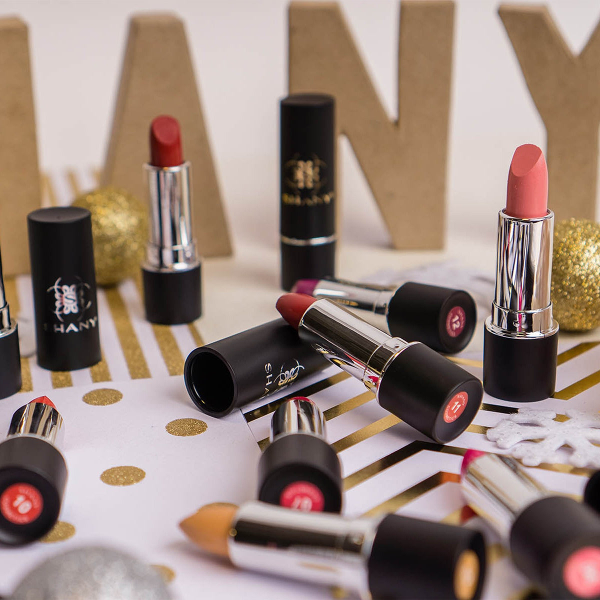 Slick and Shine Lipstick Set - 12 Color Long Lasting Moisturizing Lipsticks