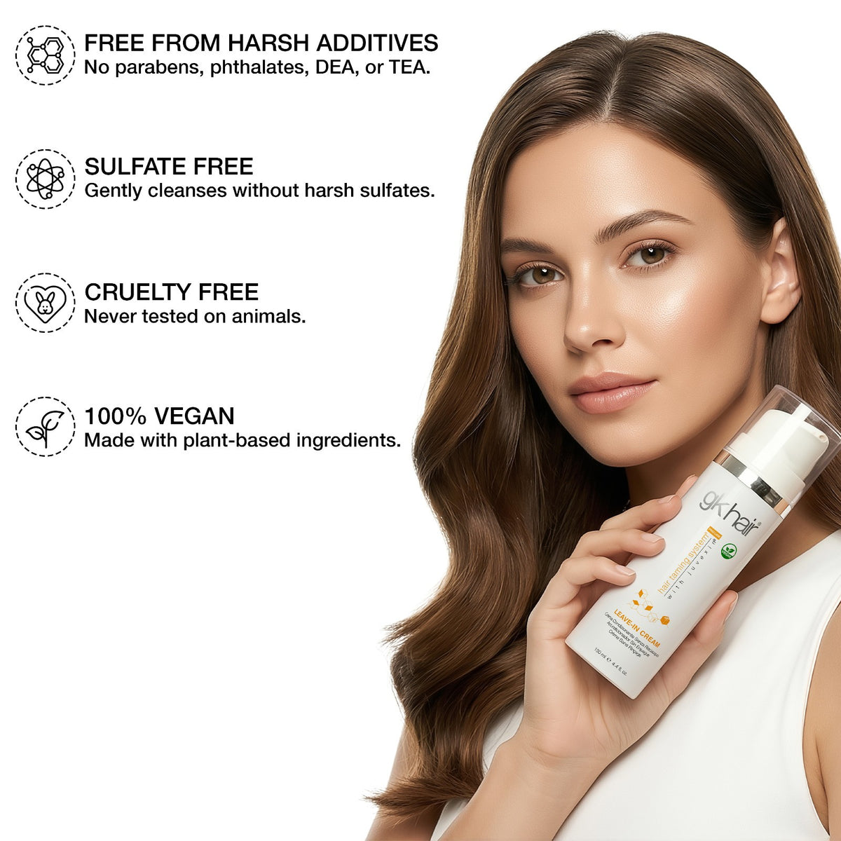 Hydrating Leave-In Conditioner Cream for Frizz Control & Smoothing - 130ml