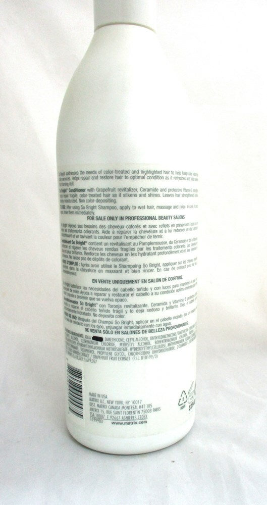 So Bright Conditioner 33.8 oz for Color-Treated Hair - Keeps Hair Vibrant & Restores Shine