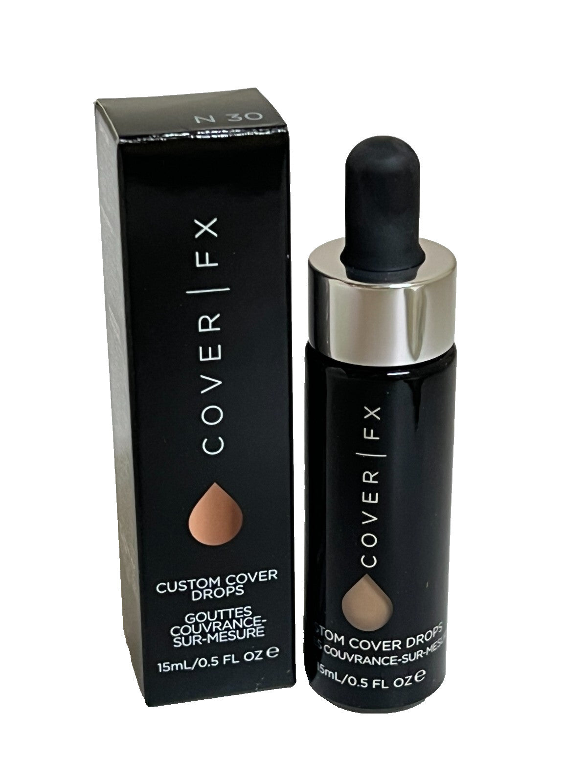Cover FX Custom Cover Drops Foundation N 0.5 oz - Buildable Flawless Coverage
