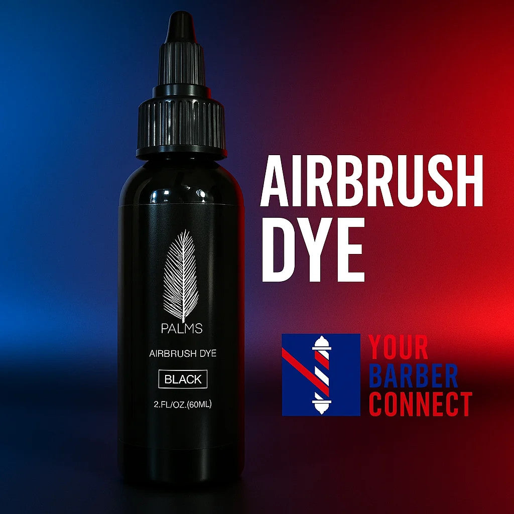 Black Airbrush Dye for Skin - Waterproof Semi-Permanent Hairline & Beard Enhancement