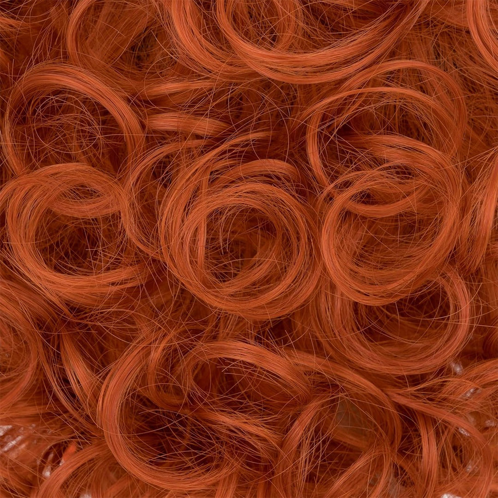Women's Short Orange Wavy Cosplay Wig with Accessories - Halloween Costume
