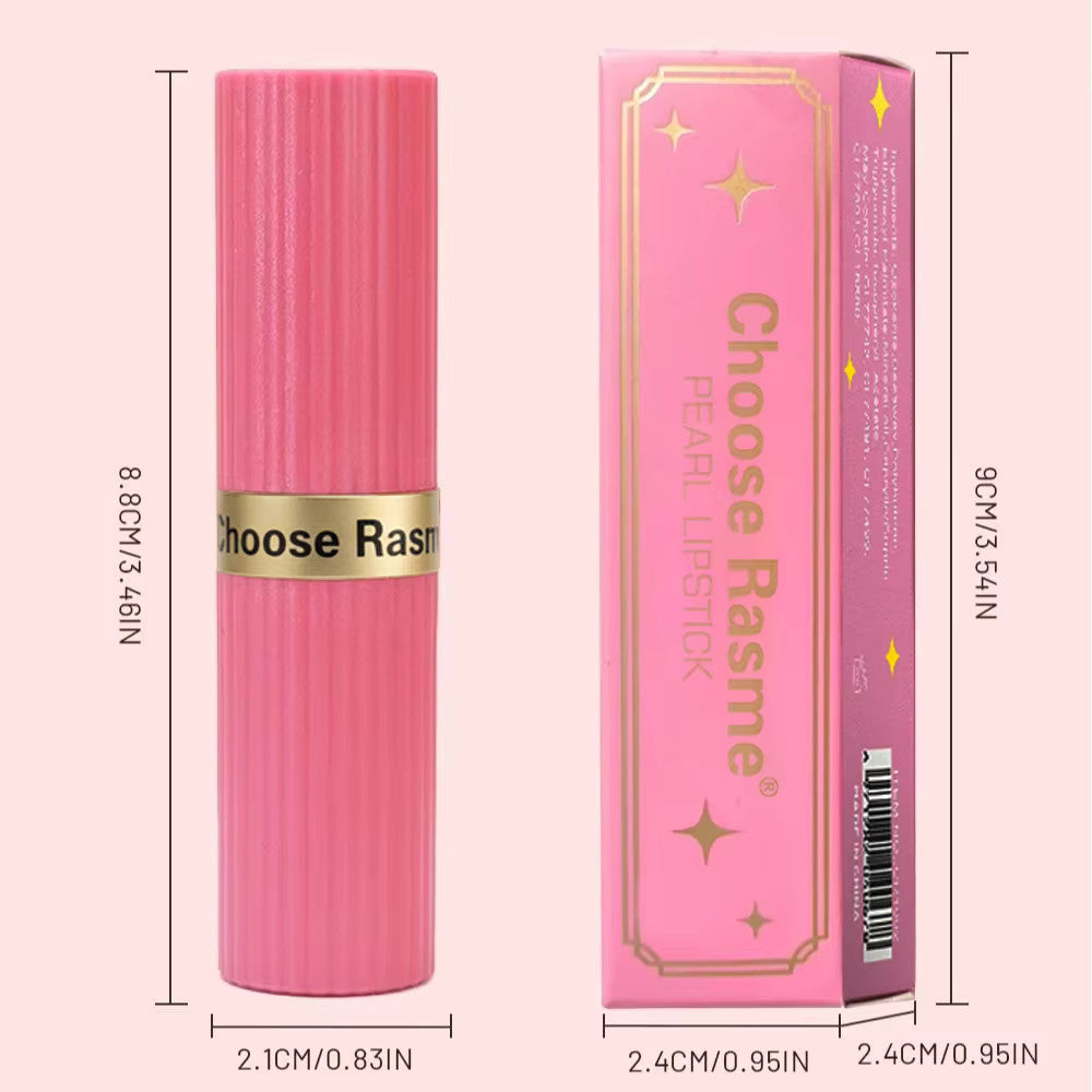 Pearlescent Pink Glitter Velvet Lipstick Waterproof Long Lasting Matte Lip Makeup