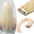 Invisible Skin Weft Tape-in Hair Extensions - Premium Remy Human Hair, Reusable & Seamless