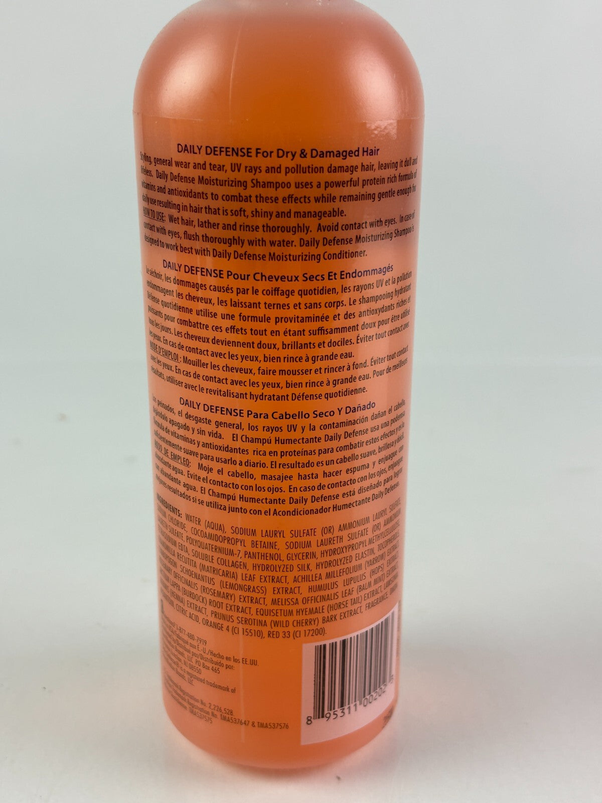 Daily Defense Moisturizing Shampoo for Dry & Damaged Hair - 16 oz (Pack of 6)