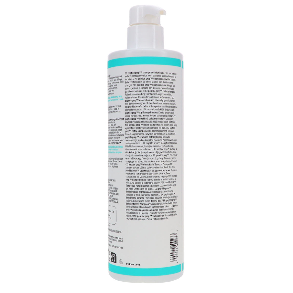 K18 Peptide Detox Shampoo 16 oz - Hair Repair & Clarifying Hair Care