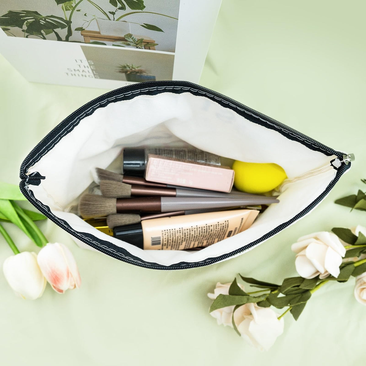 Gothic Makeup Cosmetic Bag for Halloween Witchy Dark Aesthetic