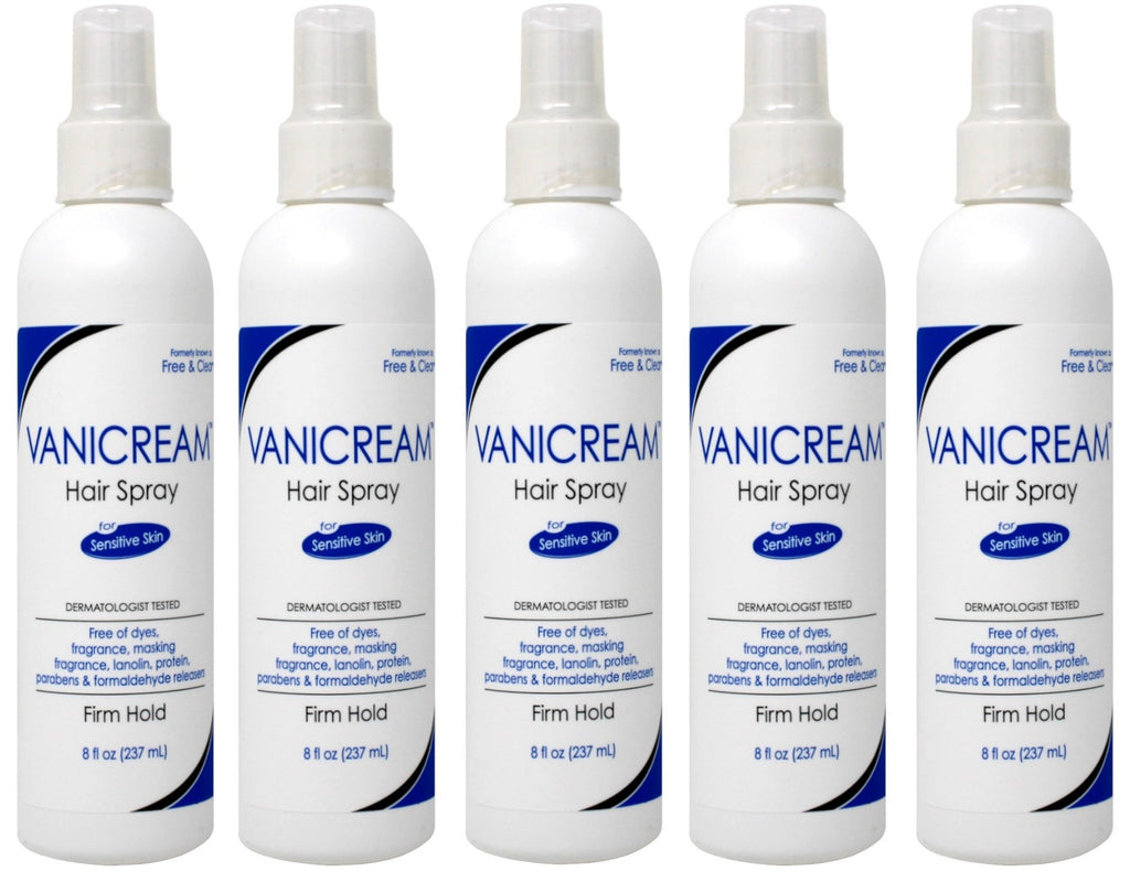 Vanicream Firm Hold Hair Spray for Sensitive Skin - Fragrance Free 8 Fl Oz Pack of 5