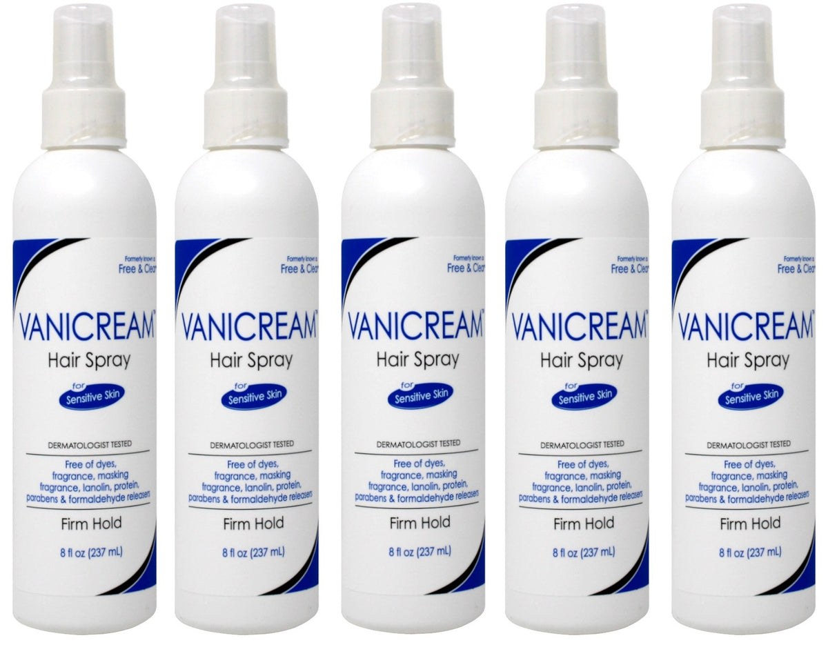 Vanicream Firm Hold Hair Spray for Sensitive Skin - Fragrance Free 8 Fl Oz Pack of 5