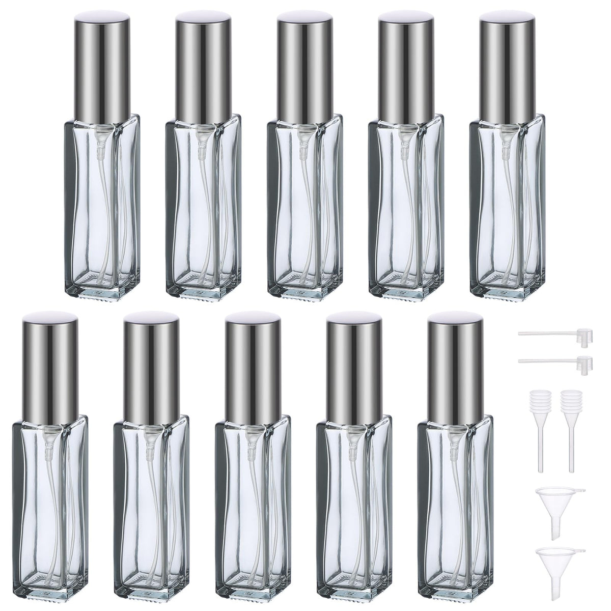 10ml Refillable Perfume Atomizer Set - Travel Spray Bottles, 10 Pieces